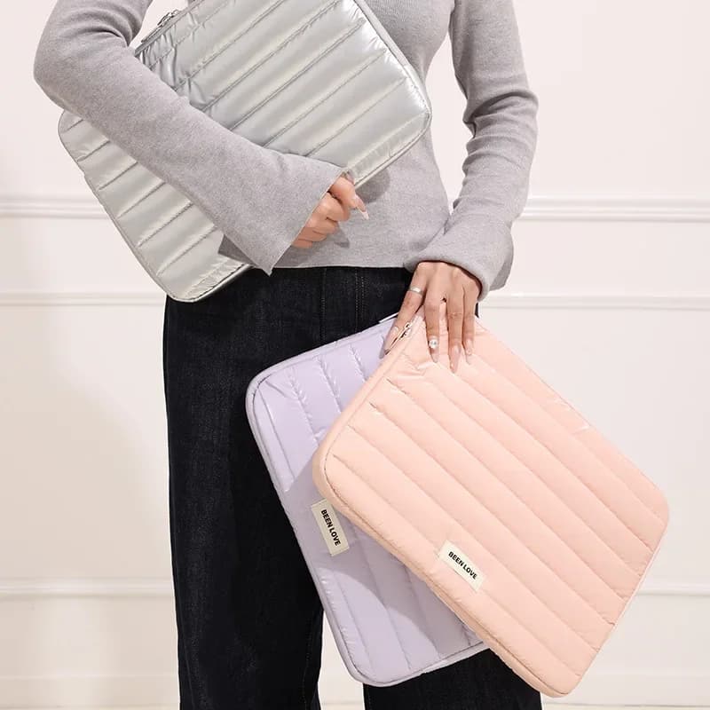Custodia protettiva per laptop gonfia 13 Borse da trasporto per computer color caramello da 14 pollici per Ipad MacBook Asus HP Lenovo