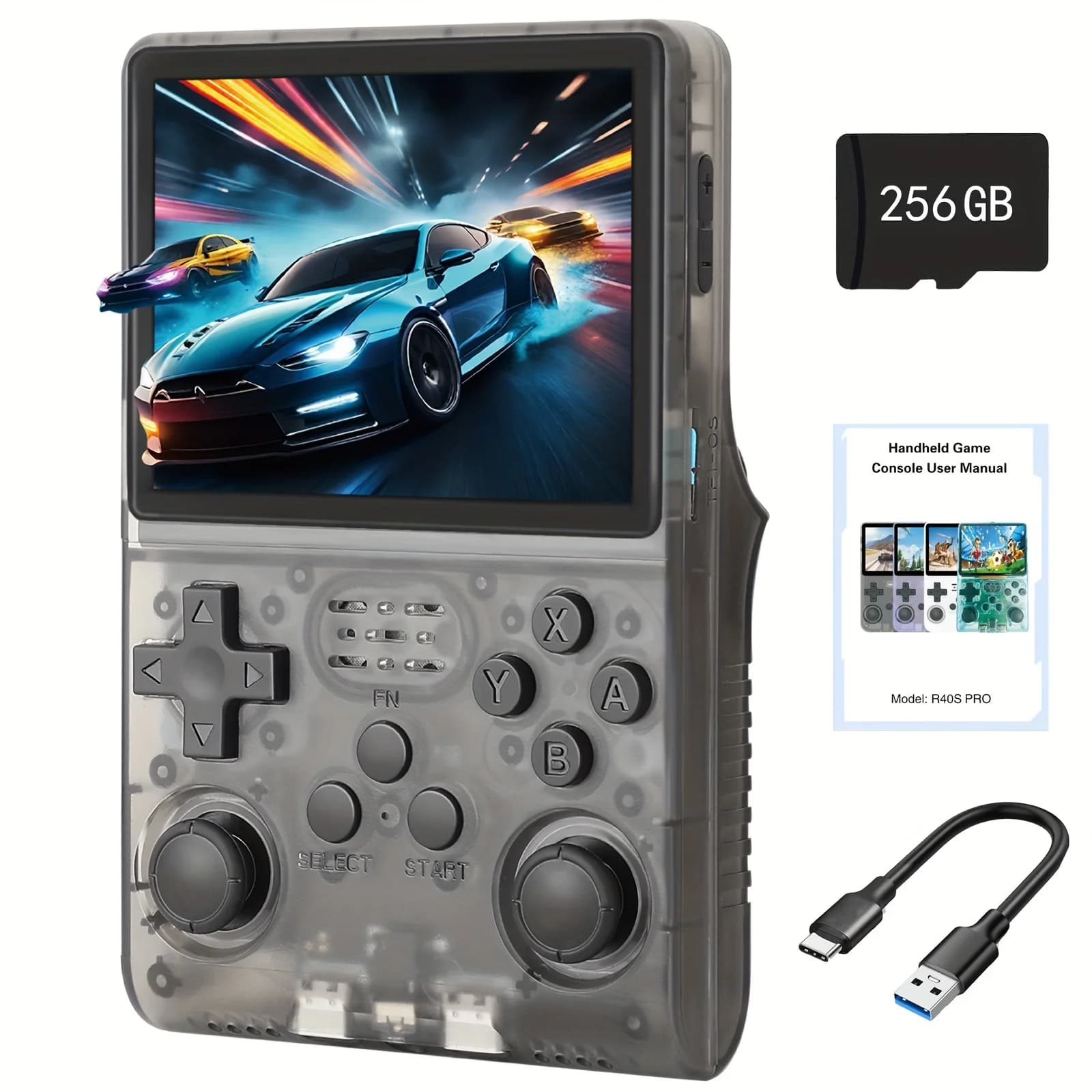 Console di Gioco Portatile Retro R36S con Sistema Linux, Schermo IPS da 3,5 Pollici, 64G/128G, 20000+ Giochi, Console Tascabile