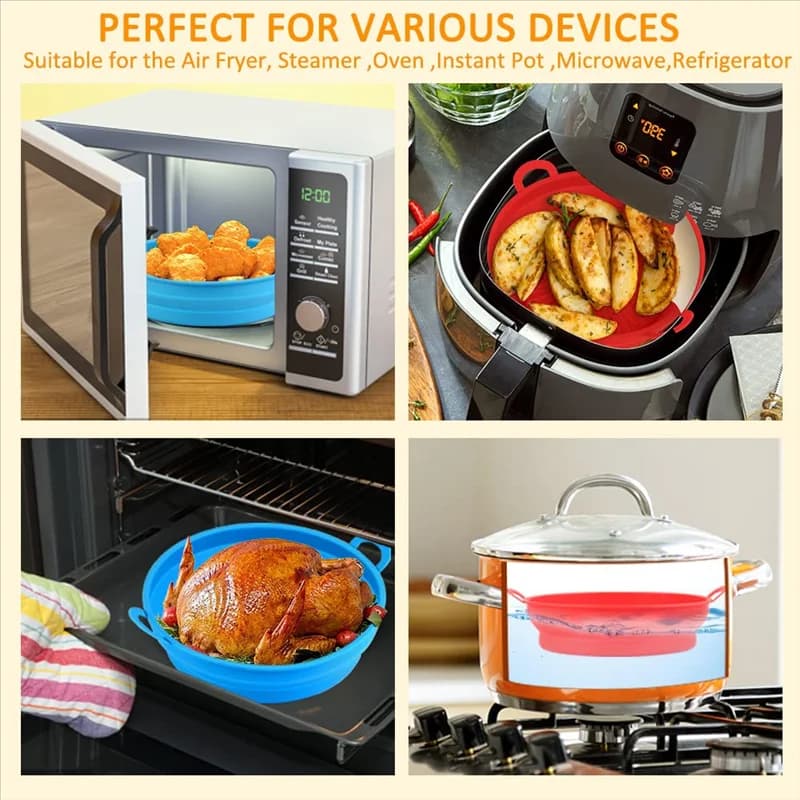 ABFW Silicone Air Frying Sheet, Silicone Air Frying Oven Accessories, Parchment Foil, Silicone Silicone Oven Basket