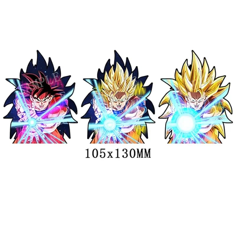 Anime Cartoon Dragon Ball Adesivi per movimento 3D Adesivo per auto Notebook Decalcomania impermeabile Adesivo per movimento giocattolo Regalo per bambini