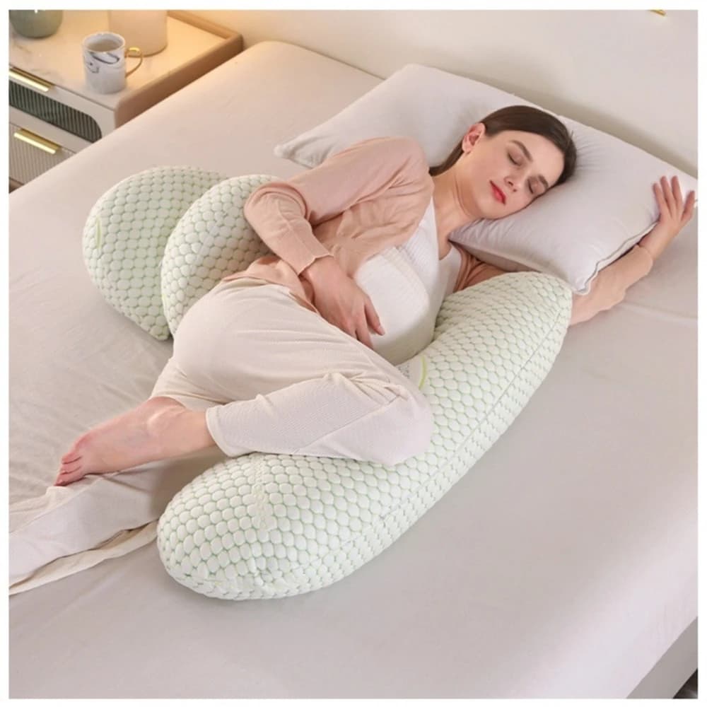 Pregnant Body Pillows Cushion Waist Sleep Pillow with Detachable & Adjustable Support for Back Legs Belly HIPS