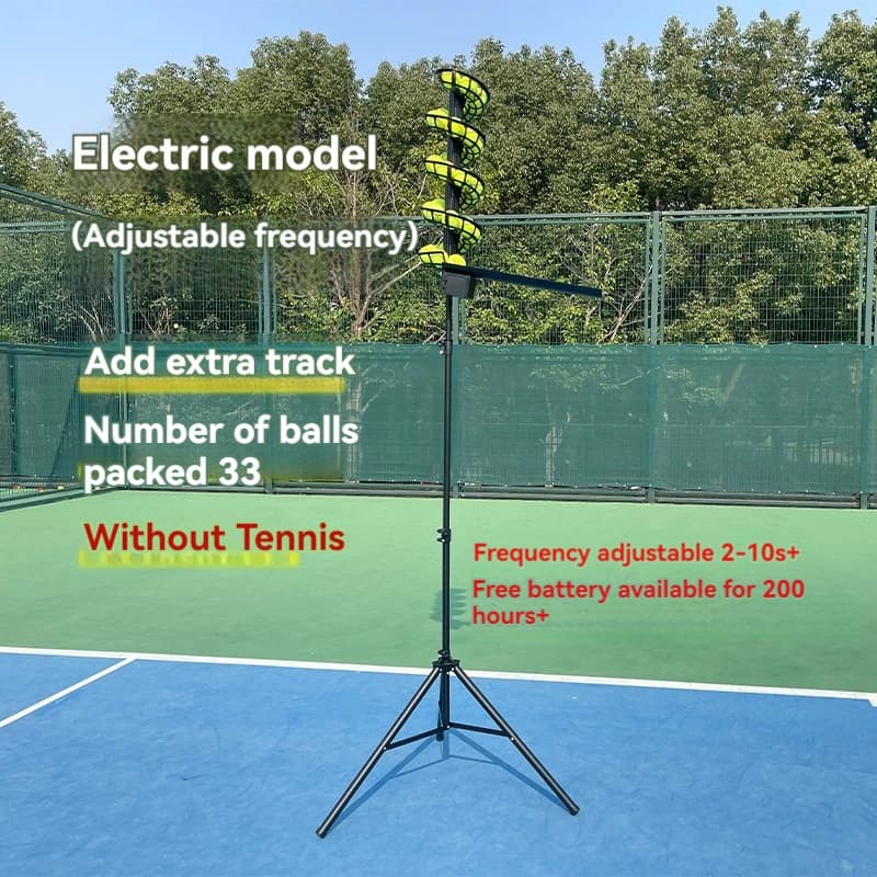 Macchina Lanciapalle da Tennis Regolabile per Principianti e Bambini, Alimentatore Automatico di Palline da Tennis, Trainer per Servizio Automatico, Esercitatore per Swing Singolo