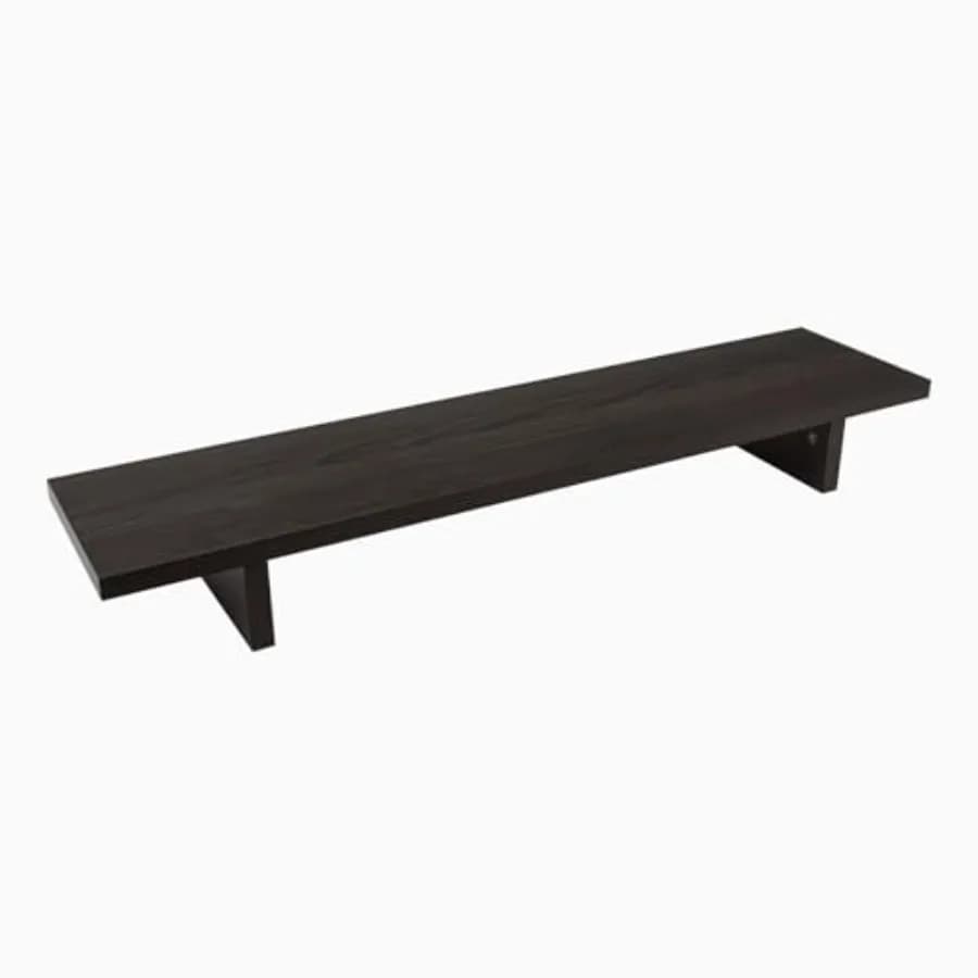 Supporto per Monitor con Finitura in Legno Brunito Marrone Caldo per Scrivanie Moderne - Design Elegante, Supporto Stabile, Costruzione Durevole
