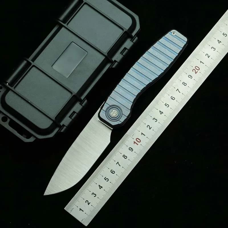 Large FSD# Folding Knife 154CM Blade Ceramic Bearing Titanium Handle Outdoor Camping Kitchen Survival Multifunctional EDC Tool
