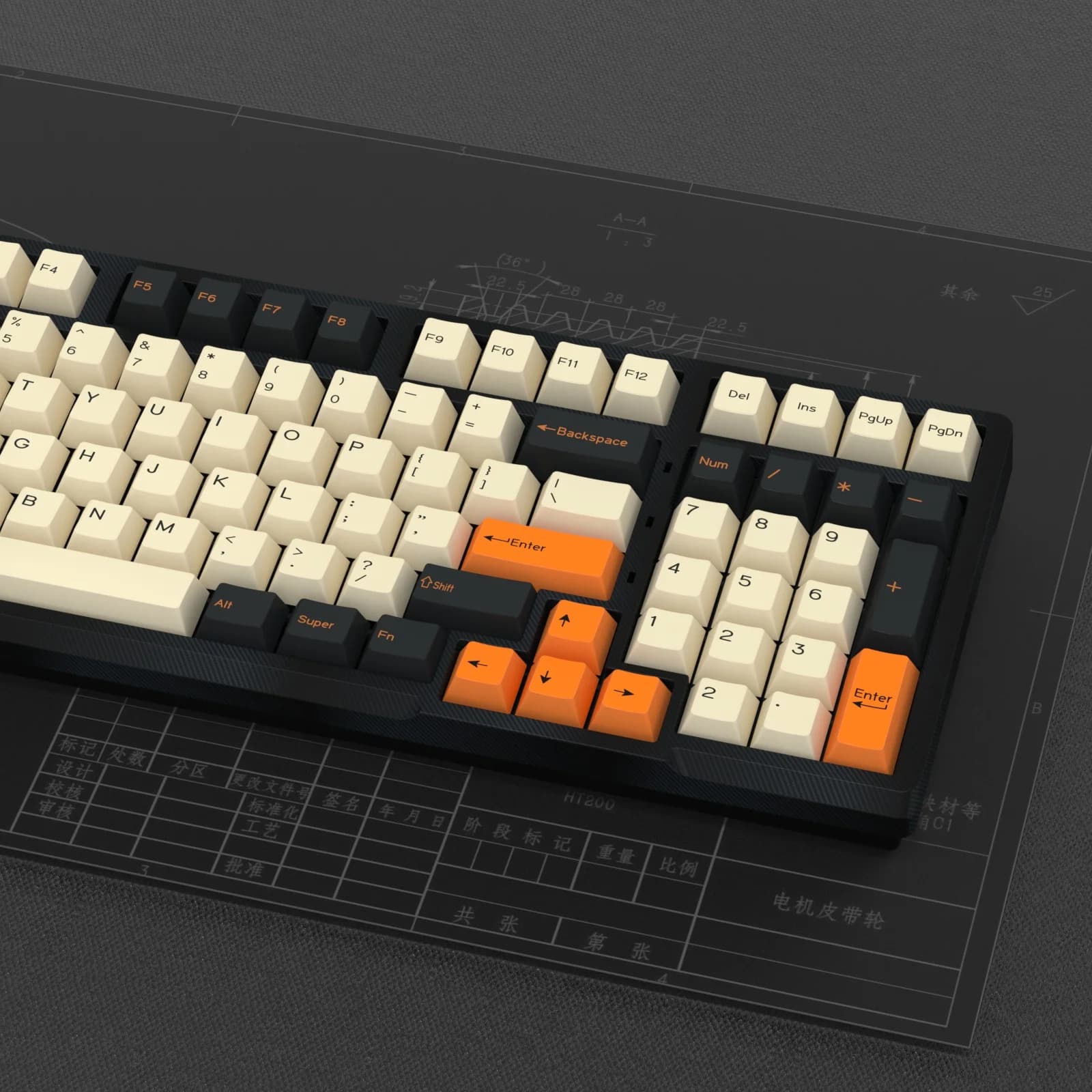 KBDiy Cherry Profile GMK Carbon Keycap Double Shot PBT for Mechanical Keyboard Retro 174 Keys Caps Custom for GMK67 K500 GMK75