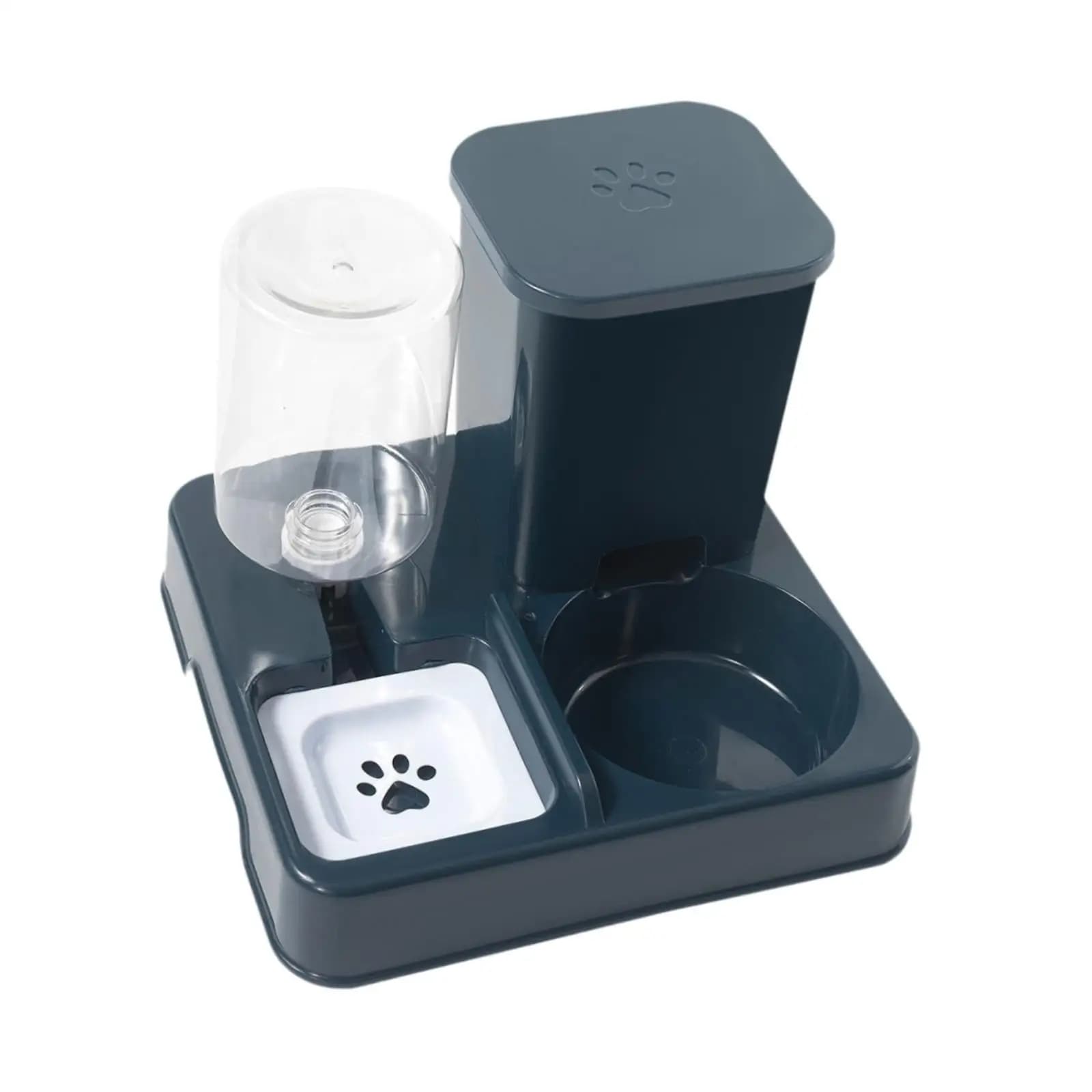 Mangiatoia e acqua per gatti, ciotola per cibo per animali domestici, dispenser per cibo e ciotola per acqua facilmente pulito Mangiatoia automatica per gatti per cuccioli di taglia media