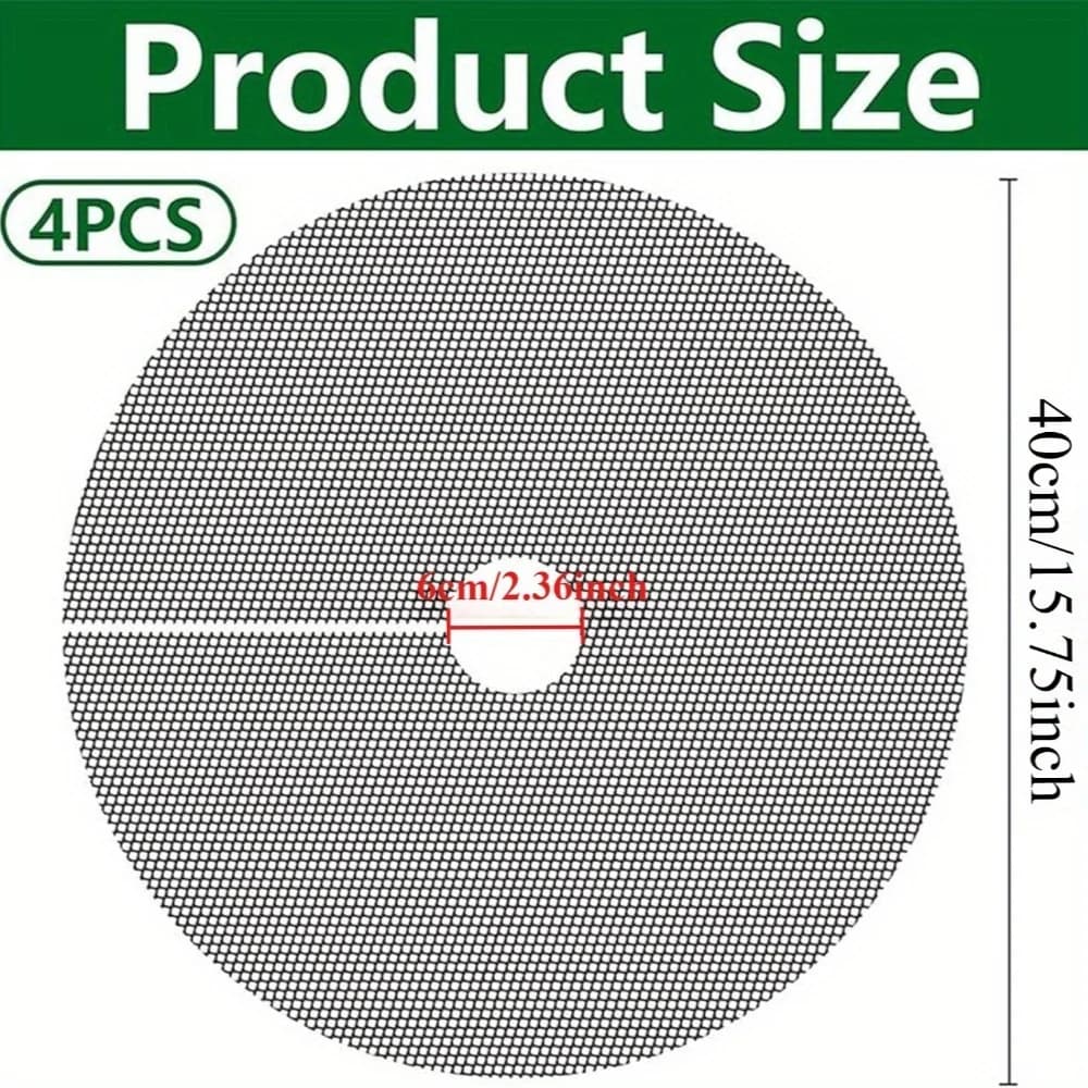 4 Pieces Protective Grills for Plant Terriccio in Vaso, Tagliabili, Anti-Scavo per Gatti, Cover for Plants in Vase for Garden Plant Protection