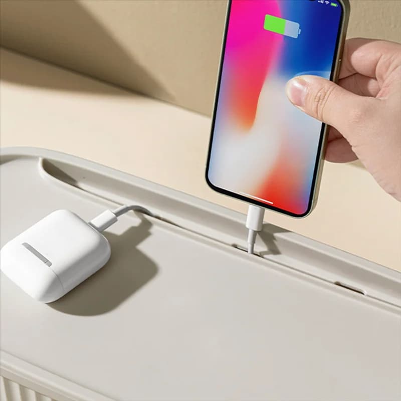 ABGU Organizzatore di cavi per la gestione dei cavi Scatola di immagazzinaggio dei cavi isolata per TV Computer Laptop Regolette Scatola alla moda Verde