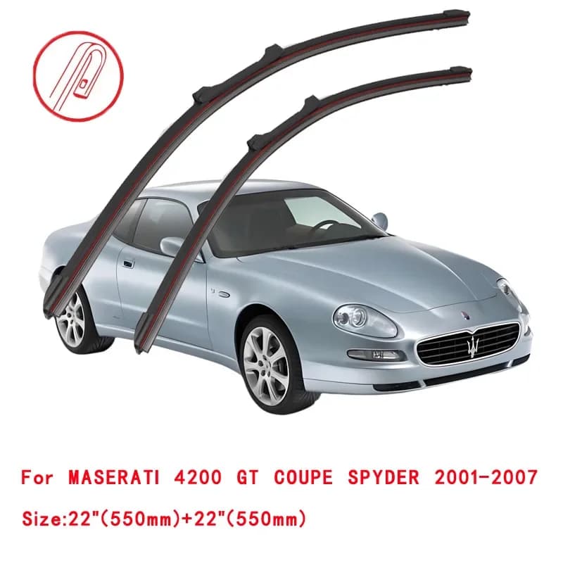 Per MASERATI 4200 GT COUPE SPYDER 2001-2007 Spazzole Tergicristallo Anteriori Accessori per Pulizia Parabrezza