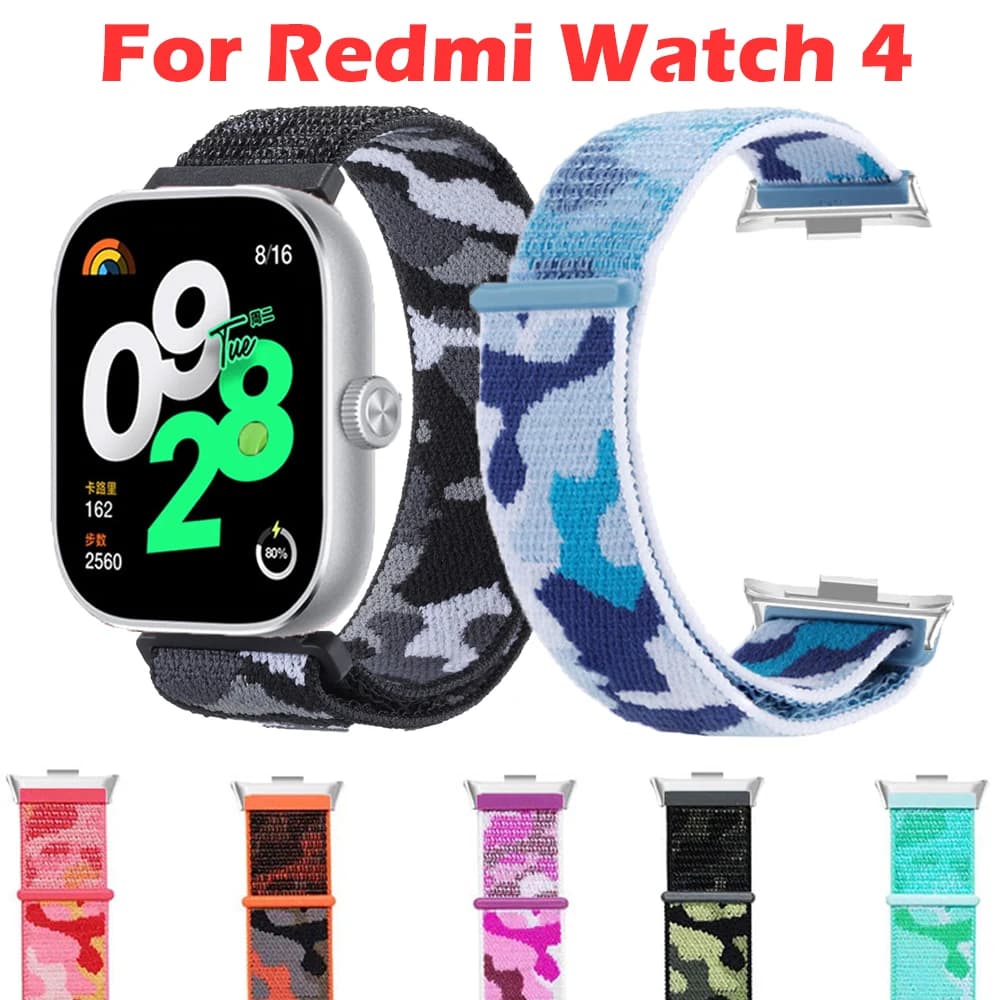 Cinturino in nylon per Redmi Watch 4 Bracciale mimetico per Xiaomi Redmi Watch 4 Accessori per cinturini sportivi con cinturino