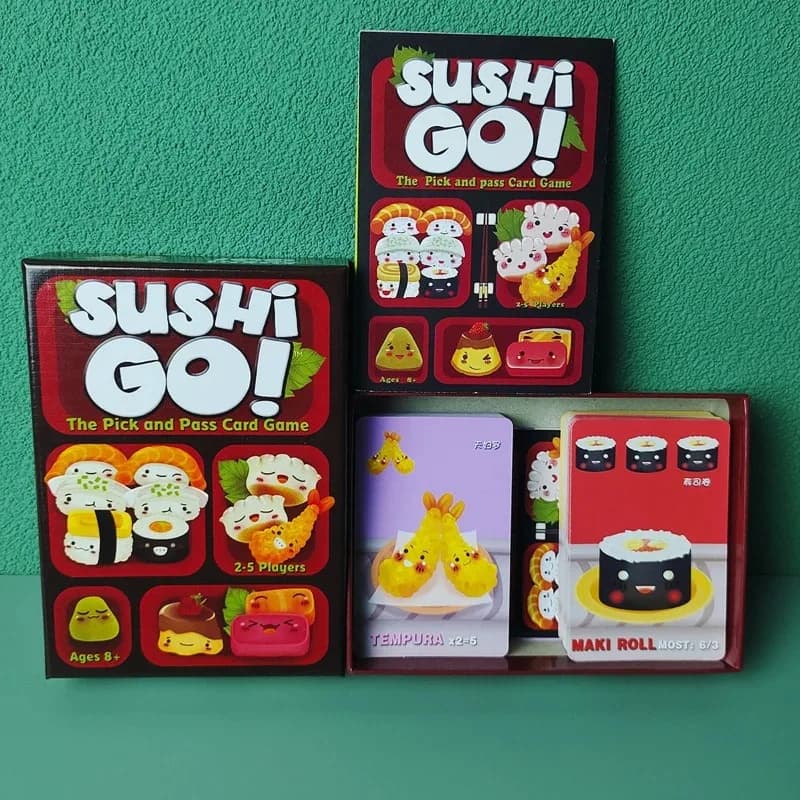 1 carta da gioco per riunioni di famiglia "Sushi Go", gioco di carte divertente, giochi da tavolo per feste