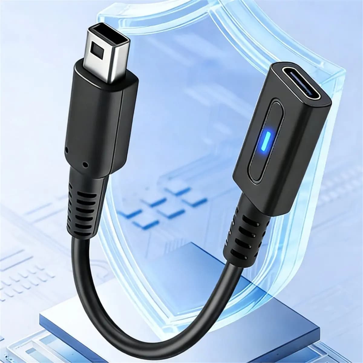 SWXF PD USB C Cable for NDSi LL Controller PD Charging Adapter Type C Cable with LED for Game Console Power Wire