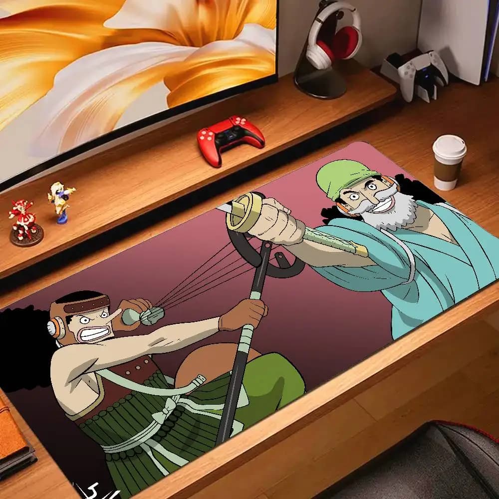 Tappetino per mouse da gaming One Piece Tony Tony Chopper, grande, in gomma, per tastiera e scrivania, con bordo cucito da 2 mm.