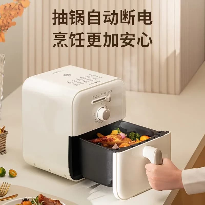 Friggitrice ad aria per uso domestico, completamente automatica, senza girare, multifunzionale, con timer intelligente, controllo della temperatura, a basso contenuto di grassi