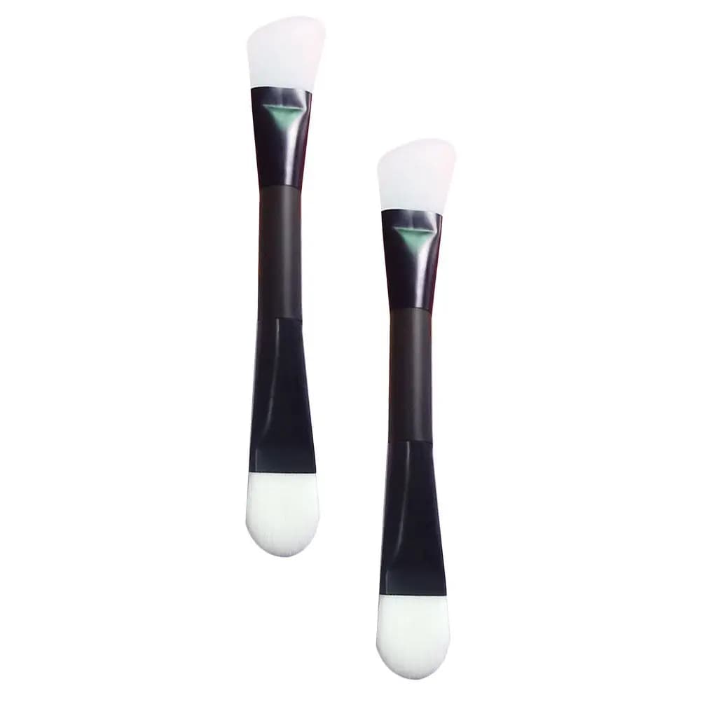 2Pcs Face Mask Brush Thin Layer Applicator Portable Double-Headed Facial Mud Cream Mask Tool for Travel Women Girls