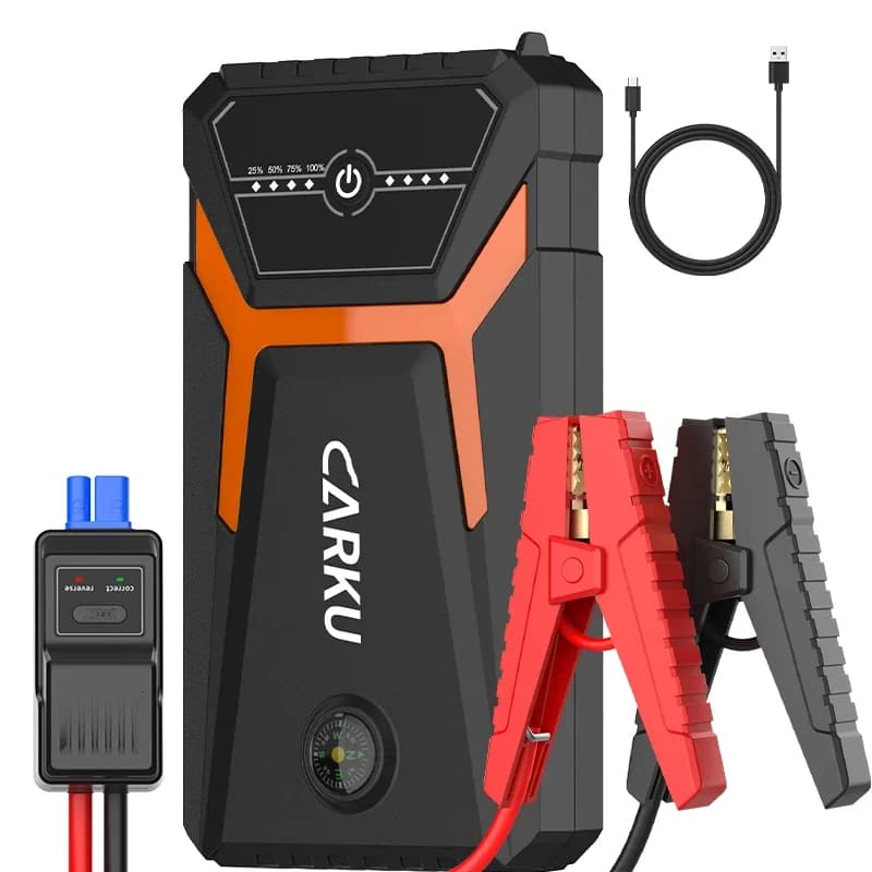 Avviatore d'Emergenza Portatile 12V 8000mAh 10000mAh con Power Bank e Illuminazione LED per Auto e Telefono