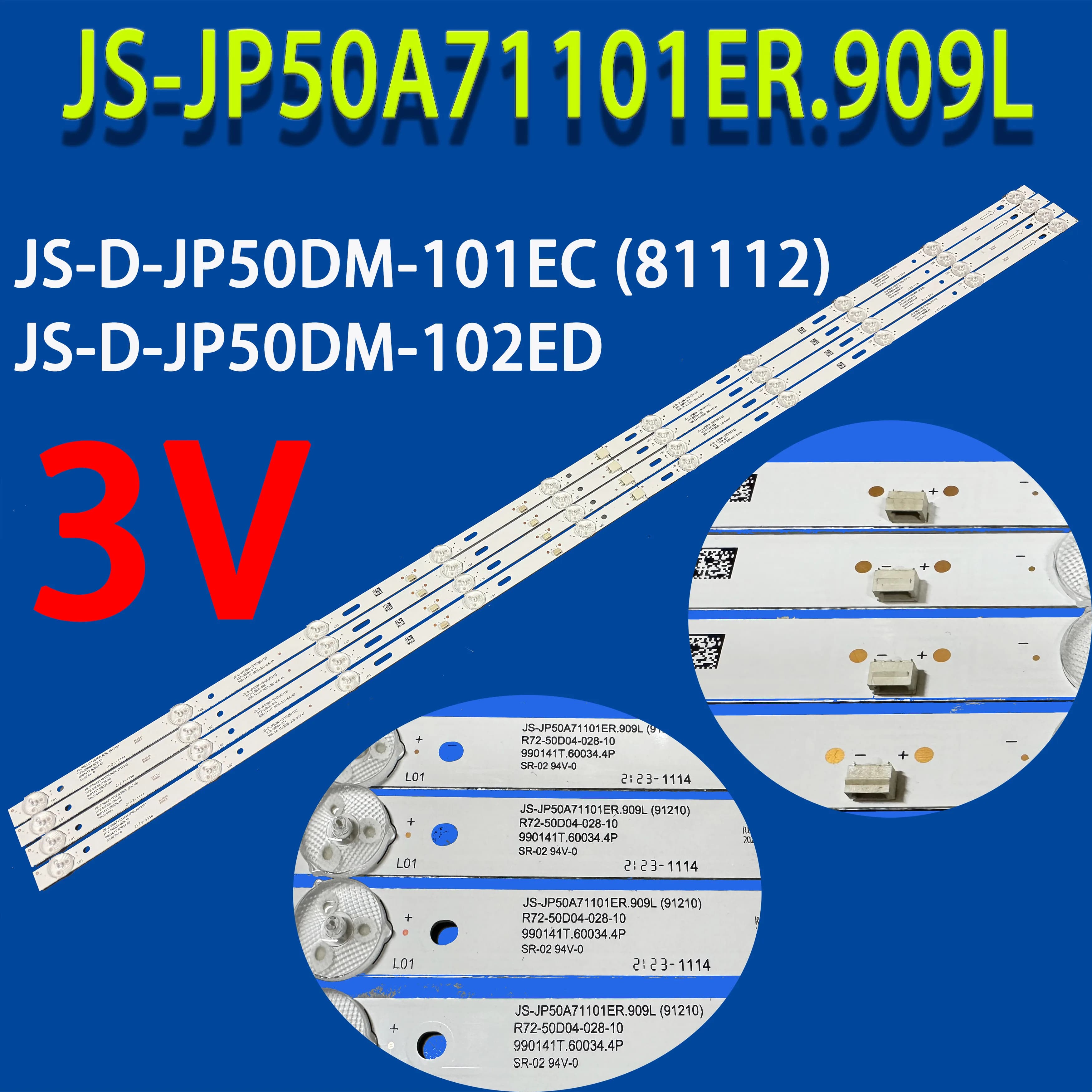 4 pz Strisce di Retroilluminazione A LED Per Vityas 50LU1204 Novex NWX-50U169TSY NWX-50U169TSYS HTY-50U11S-VD MS-L3640 V2 JS-JP50A71101ER.909L
