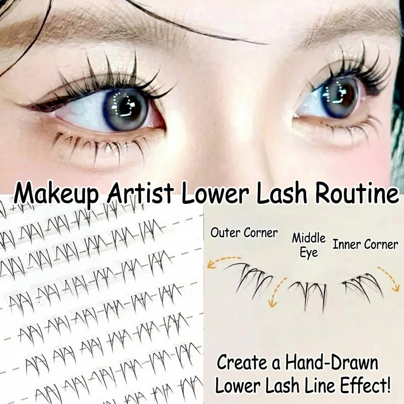 Realistic Fake Eyelashes with Transparent Band, Natural Appearance, Extension Ciglia per Salone