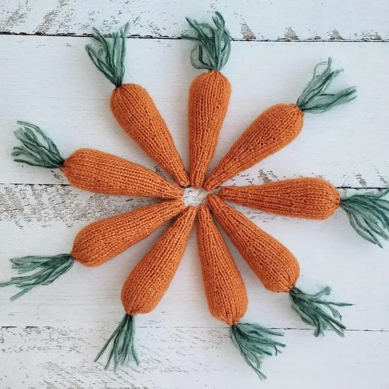 Puntelli per fotografia per bambini Puntelli di carota simulati Ornamenti fatti a mano Giocattoli per tessitura fai-da-te Carote in filato Puntelli per fotografia neonato