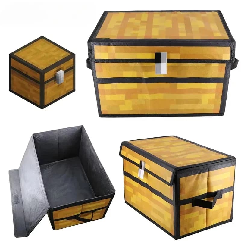 MineCraftion Chest Storage Box Large Capacity Foldable Clothes Blanket Quilt Dustproof Organizer Game Funny Home Decoration Box