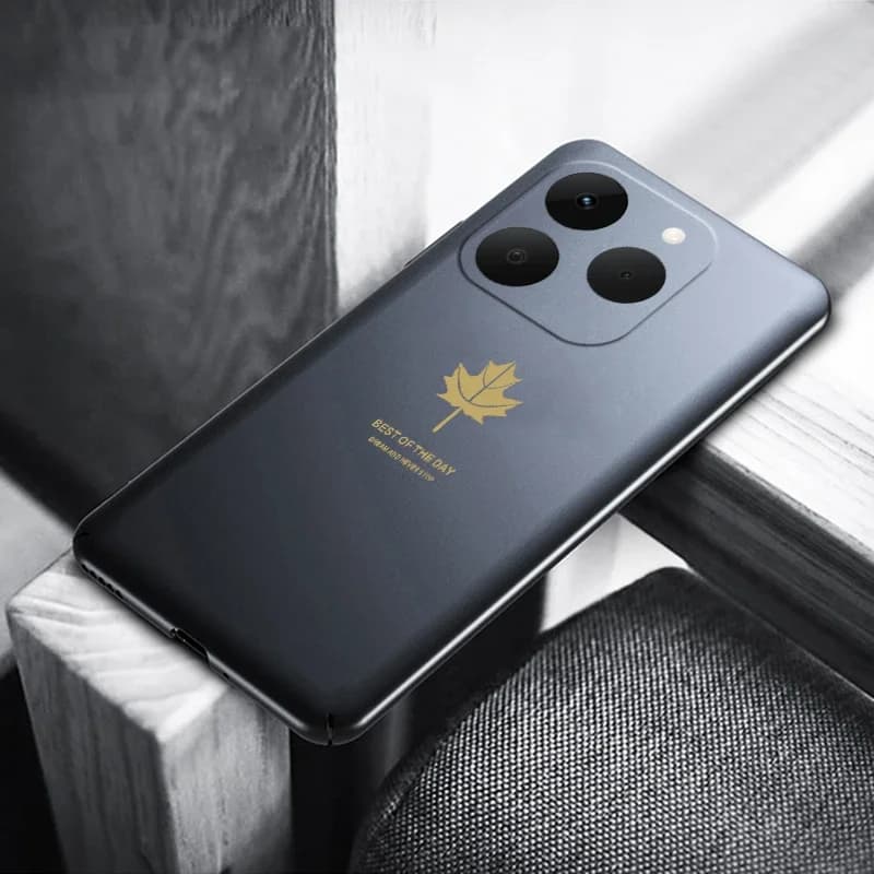 Per Realme 15T Cover Custodia morbida in silicone TPU foglia d'acero di lusso per Realme 15 Pro Custodia posteriore