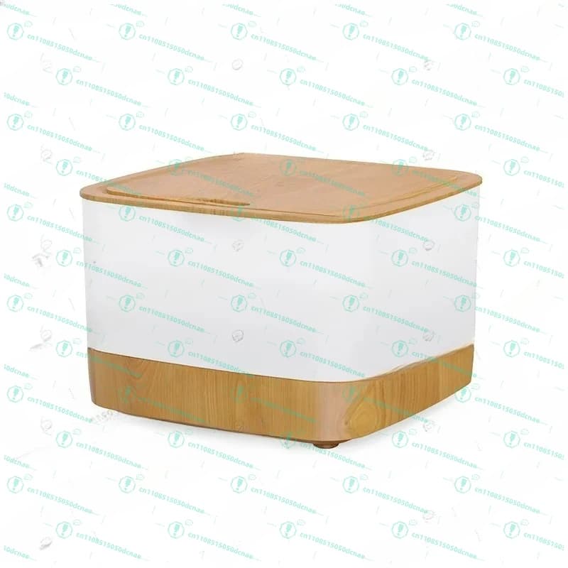 Diffusore di aromi con effetto legno colorato, silenzioso, da tavolo, ad ultrasuoni, umidificatore con grande volume di nebulizzazione.