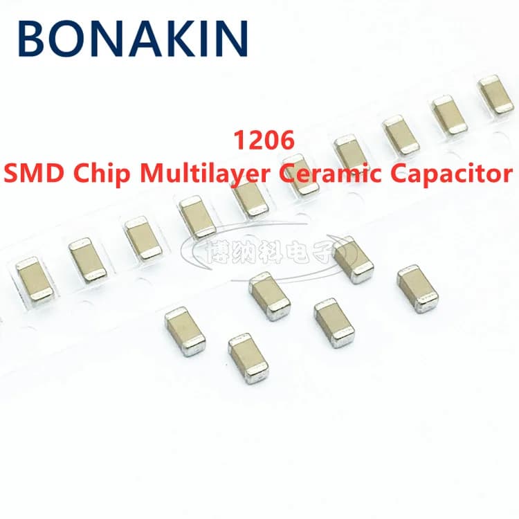 20 pz 1206 68UF 686M 6.3V 10V 16V 25V 50V ± 20% X5R SMD Chip condensatore ceramico multistrato