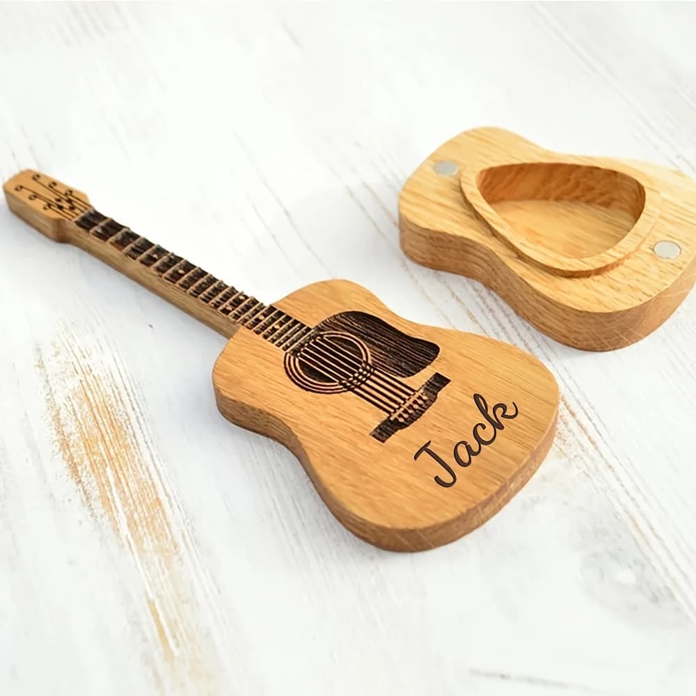 1 set regalo per amante della chitarra: plettri per chitarra incisi personalizzati, perfetti per anniversari o regali per padre, fratelli o amici