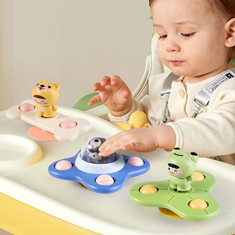 Giocattoli Montessori per i più piccoli Giochi Giocattolo sensoriale Divertente Ventosa Spinner Educazione precoce Gioco da tavolo Neonati Estetici Roba per bambini
