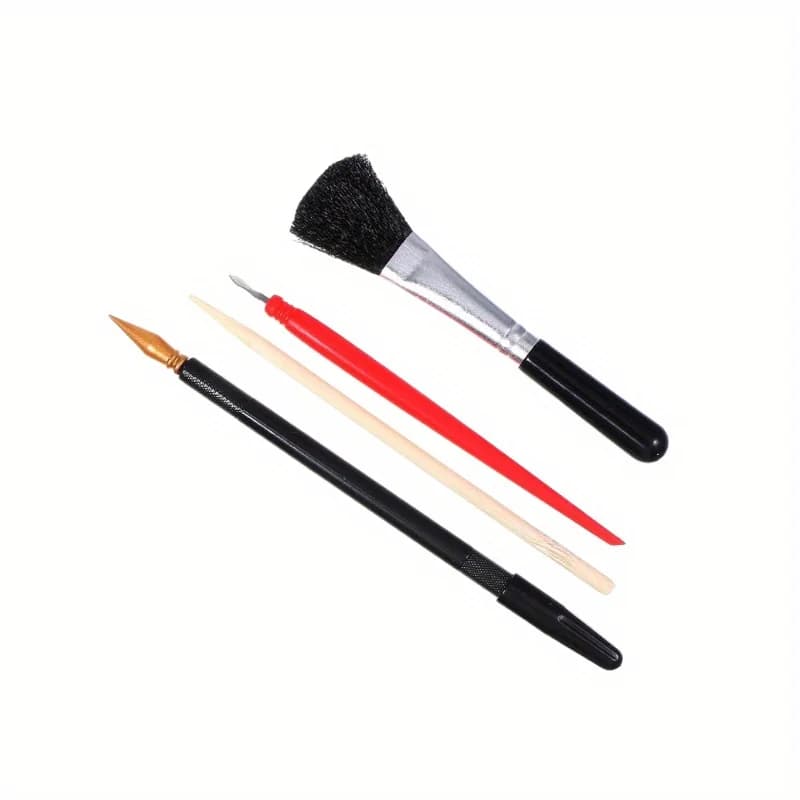 4 pezzi di strumenti per graffi artistici, set di strumenti per graffiare, inclusi borsa per attrezzi, penne per colorare graffi, penne in plastica, stilo in legno