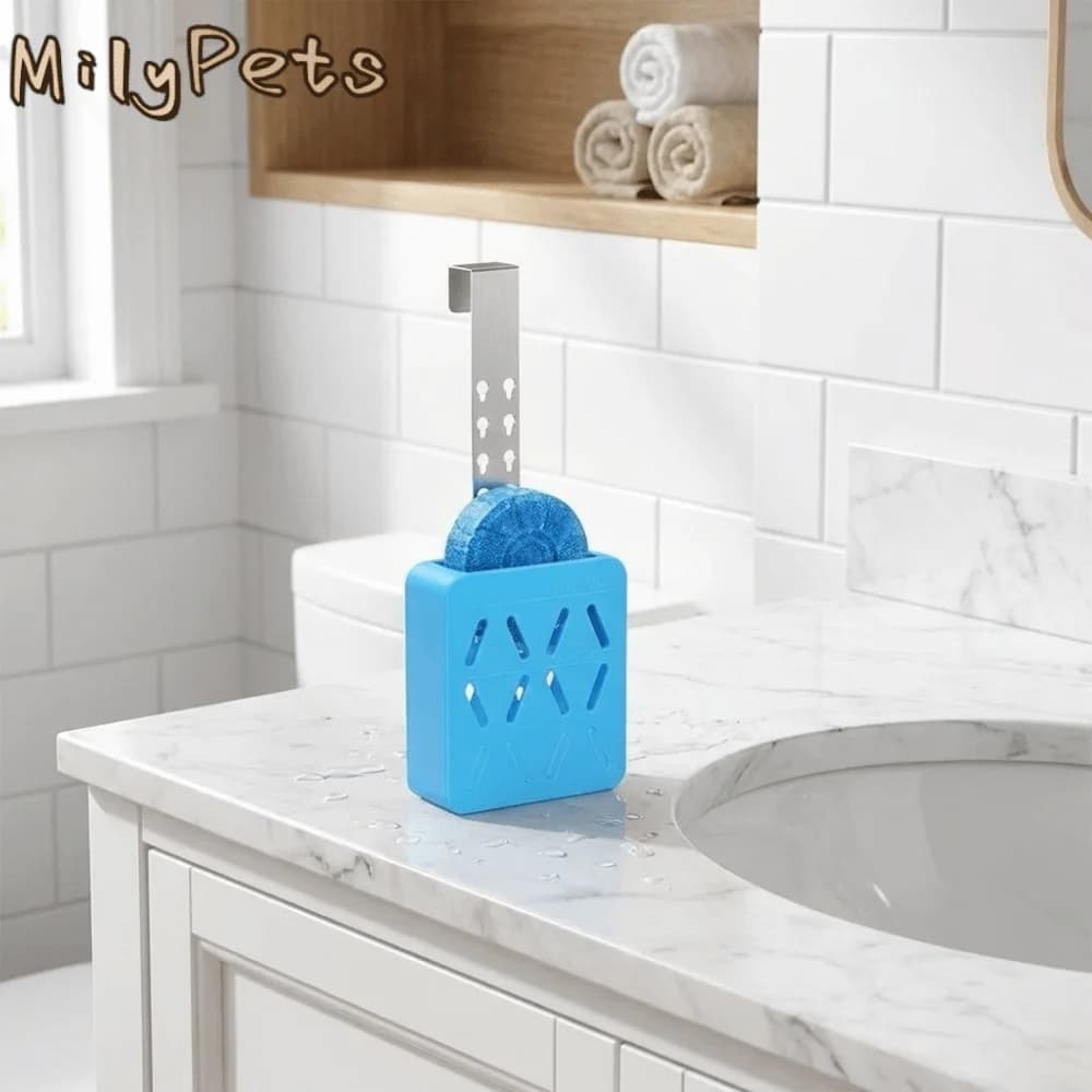 Adjustable Hanging Toilet Tank Holder Silicone Easy Install Toilet Tank Cleaning Tablet Holder Residue-free Removable Rack