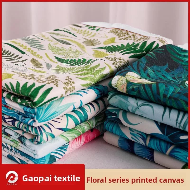 Thickened Canvas Tablecloth Digital Floral Print Non-fading Pet Fabric Home Decor DIY Craft Supplies Other Brand Other Model