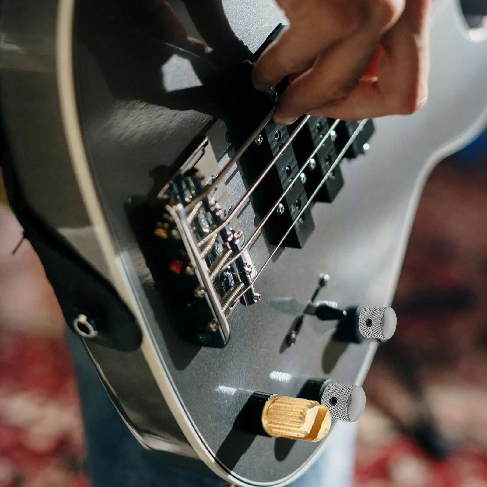 Set di Potenziometri per Chitarra Elettrica, Controllo di Accordatura in Metallo, Design Compatto, Ideale per Parti Modificate della Chitarra, Affidabile