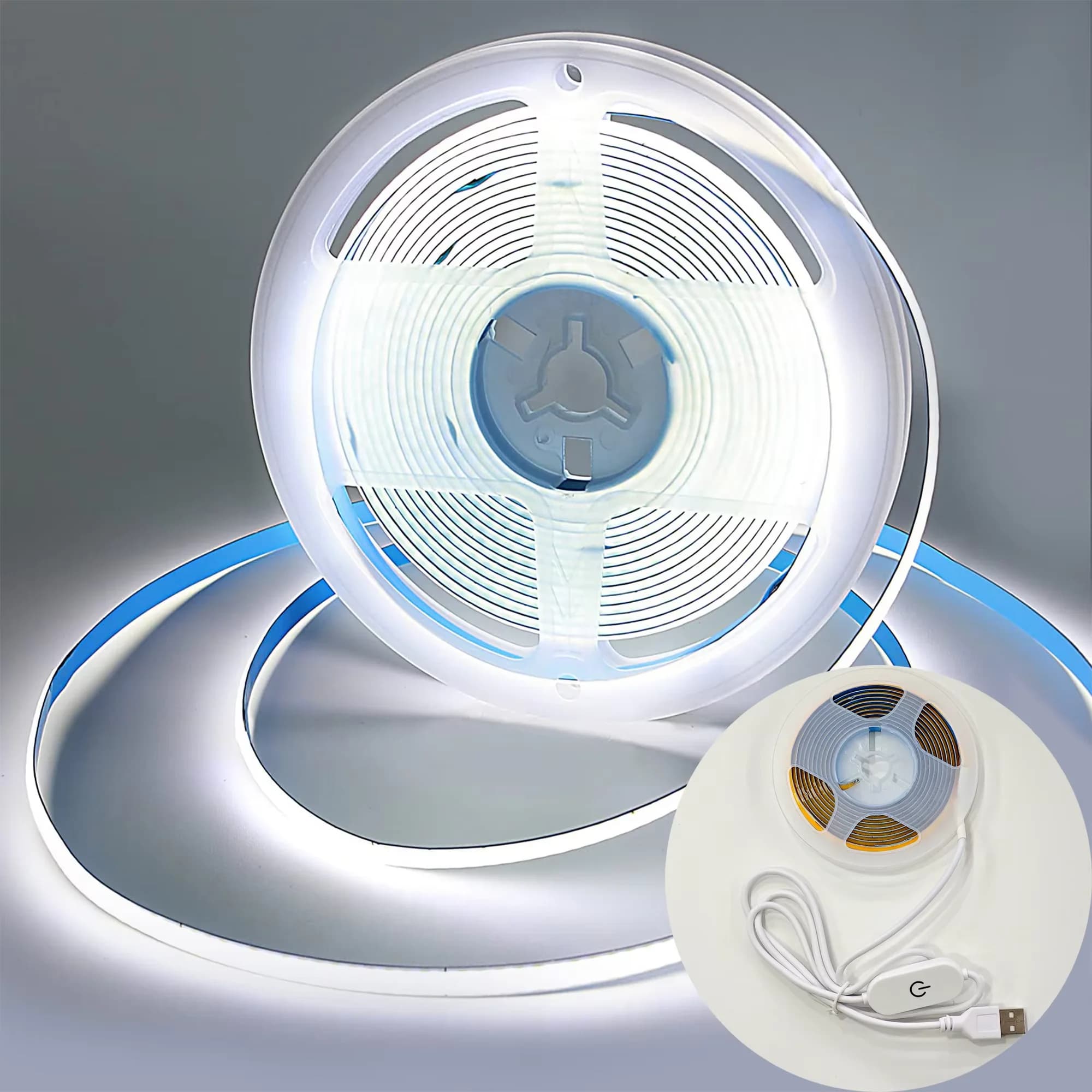 1m-5m USB COB HA CONDOTTO LA Luce di Striscia 5V 320LED/m FAI DA TE TV Specchio Retroilluminazione Nastro Flessibile Sensore di Tocco Dimmerabile Cucina lampada della stanza