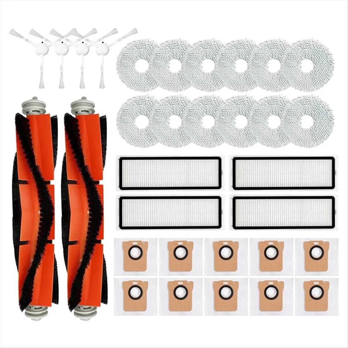 Ricambi e Accessori SAF per Robot Aspirapolvere Xiaomi X10+ X10 Plus B101GL: Spazzola Principale, Spazzola Laterale, Filtro HEPA, Sacchetto Raccoglipolvere, Panno Lavapavimenti