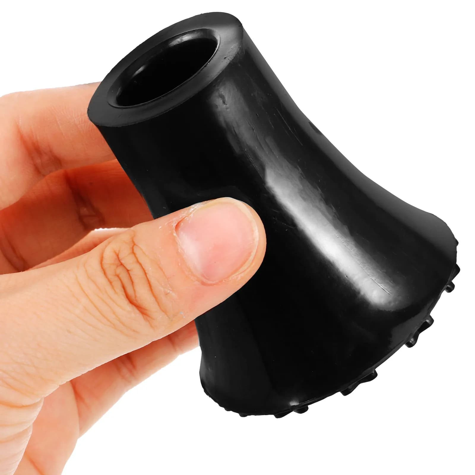 4Pcs Wear-Resistant Crutch Tips Non-Slip Cane Feet Replacement PVC Walking Stick Ends Shock Absorption for Trekking Poles