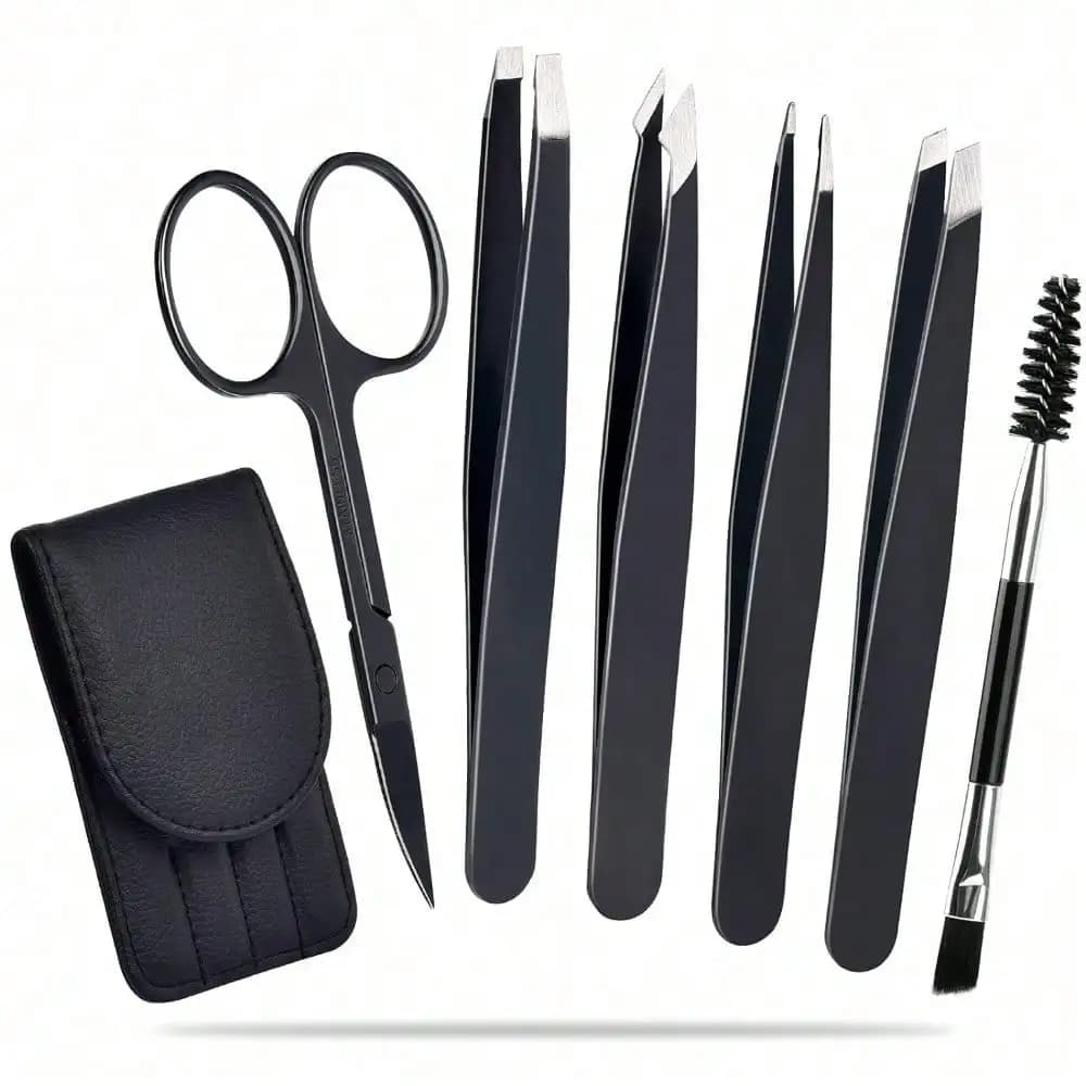 Stainless Steel Tweezers Eyebrow Clip Set Beard Plucking Tweezers Eyebrow Trimmer Beauty Tool Eyebrow Tweezers Set