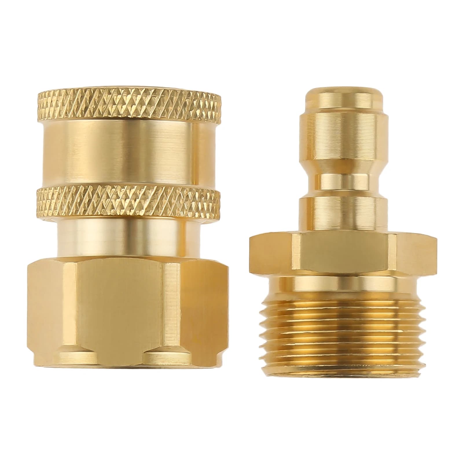1set brass M22 connector and thread socket adapter quick connection hose for high pressure spray gun cleaning work coupler One Touch