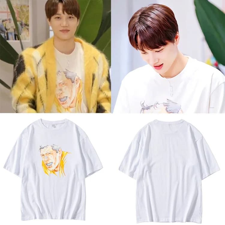 KAI Exo T-shirt casual estiva a maniche corte con scollo rotondo, in puro cotone, unisex, stile donna, stampata, alla moda per il tempo libero