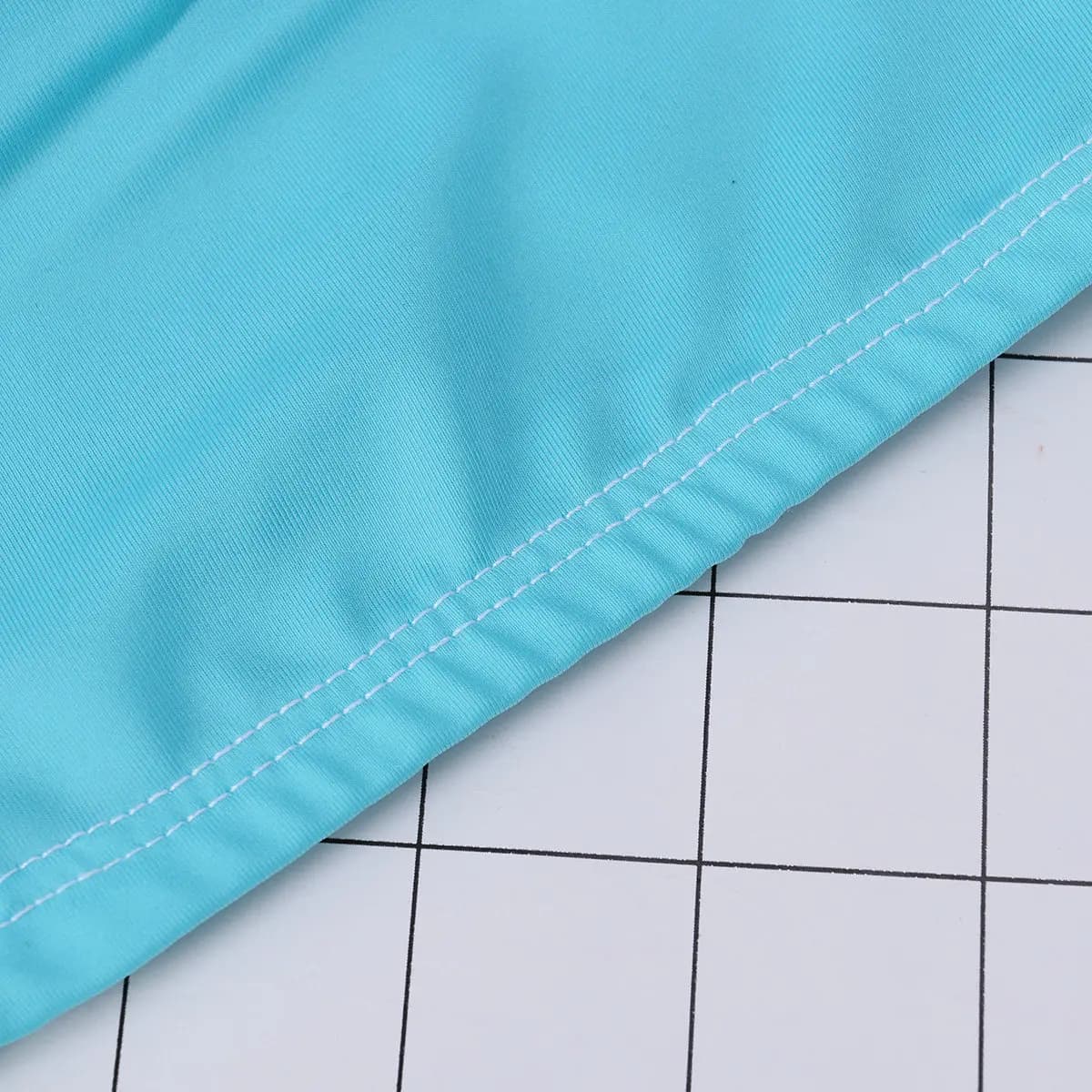 Cuffia da Nuoto Blu Acido per Adulti in Tessuto di Poliestere Non Impermeabile, Elastica e Confortevole, Protegge Capelli e Orecchie, per Uomini e Donne