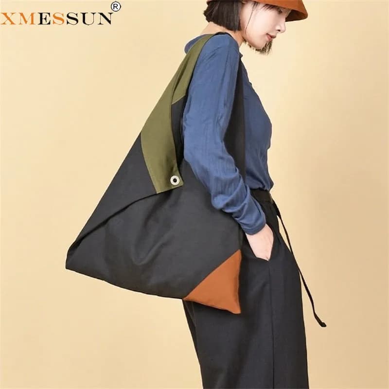XMESSUN New Trendy Nylon Commuter Bag for Women,Fashion Patchwork Tote Bag Designer Female Casual Large Capacity Shoulder Bag