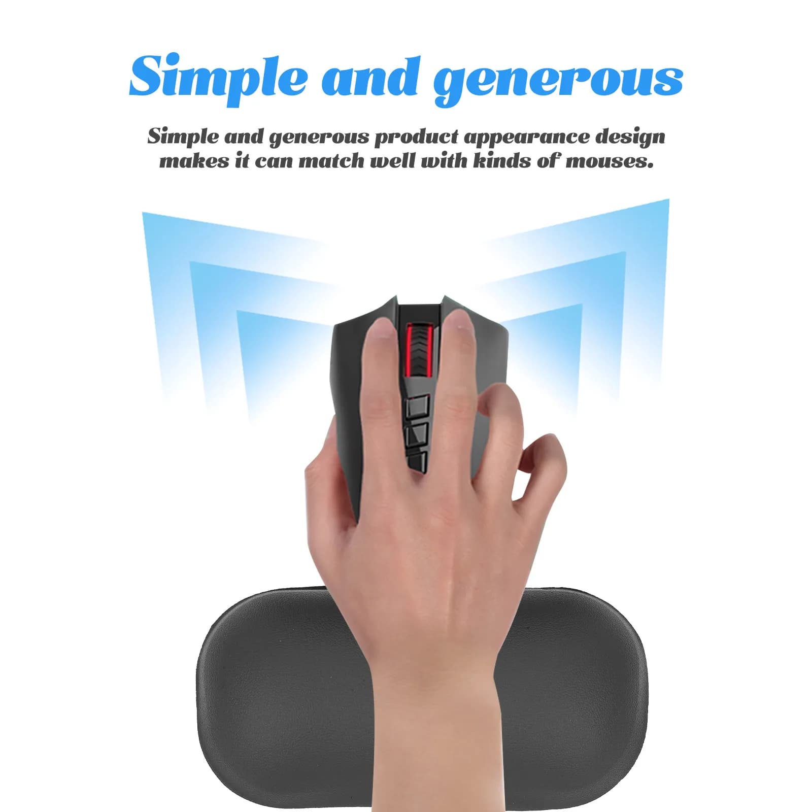 Poggiapolsi per Mouse in Silicone, Supporto Elastico Ergonomico, Cuscino per Ufficio e Laptop, Tappetino Mouse con Supporto per Polso, Allevia il Dolore