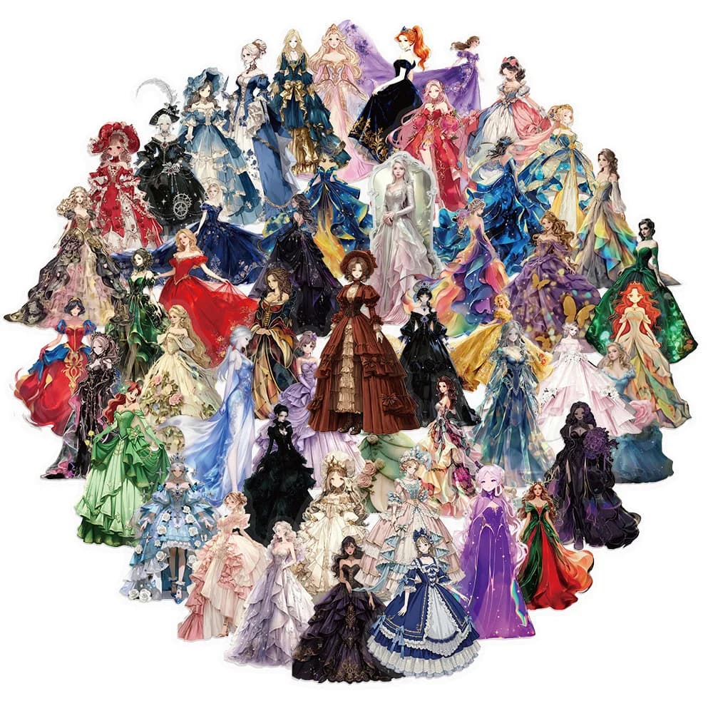 50 pezzi gonna da donna bellissimi adesivi divertenti creativi materiali fatti a mano fai da te custodia per telefono adesivi per bottiglie per bagagli per laptop