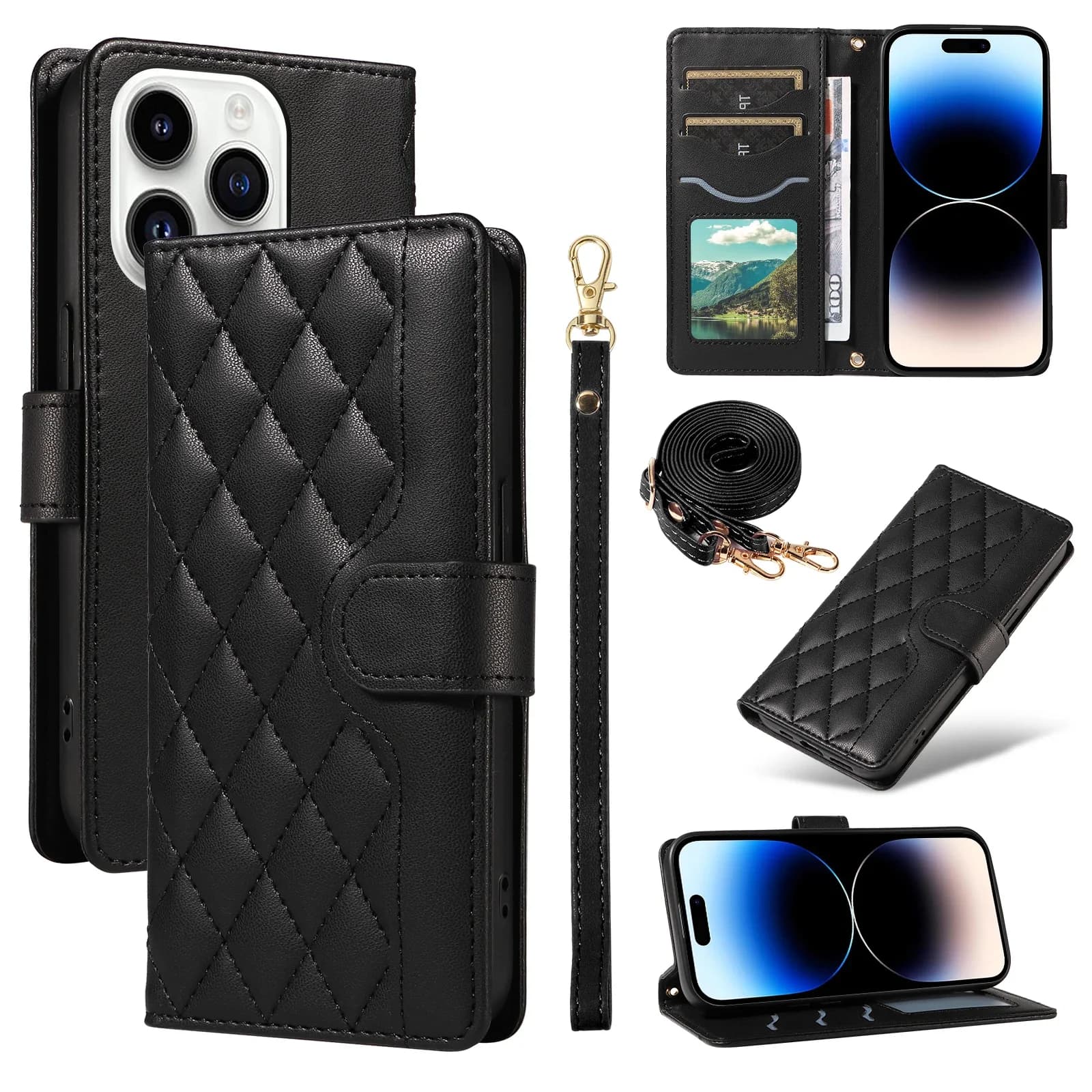 Custodia in pelle flip per RedMi Note 14 Pro Plus 13 12 11 11S 10 10T 9 8 4G 5G Custodia per carta a portafoglio