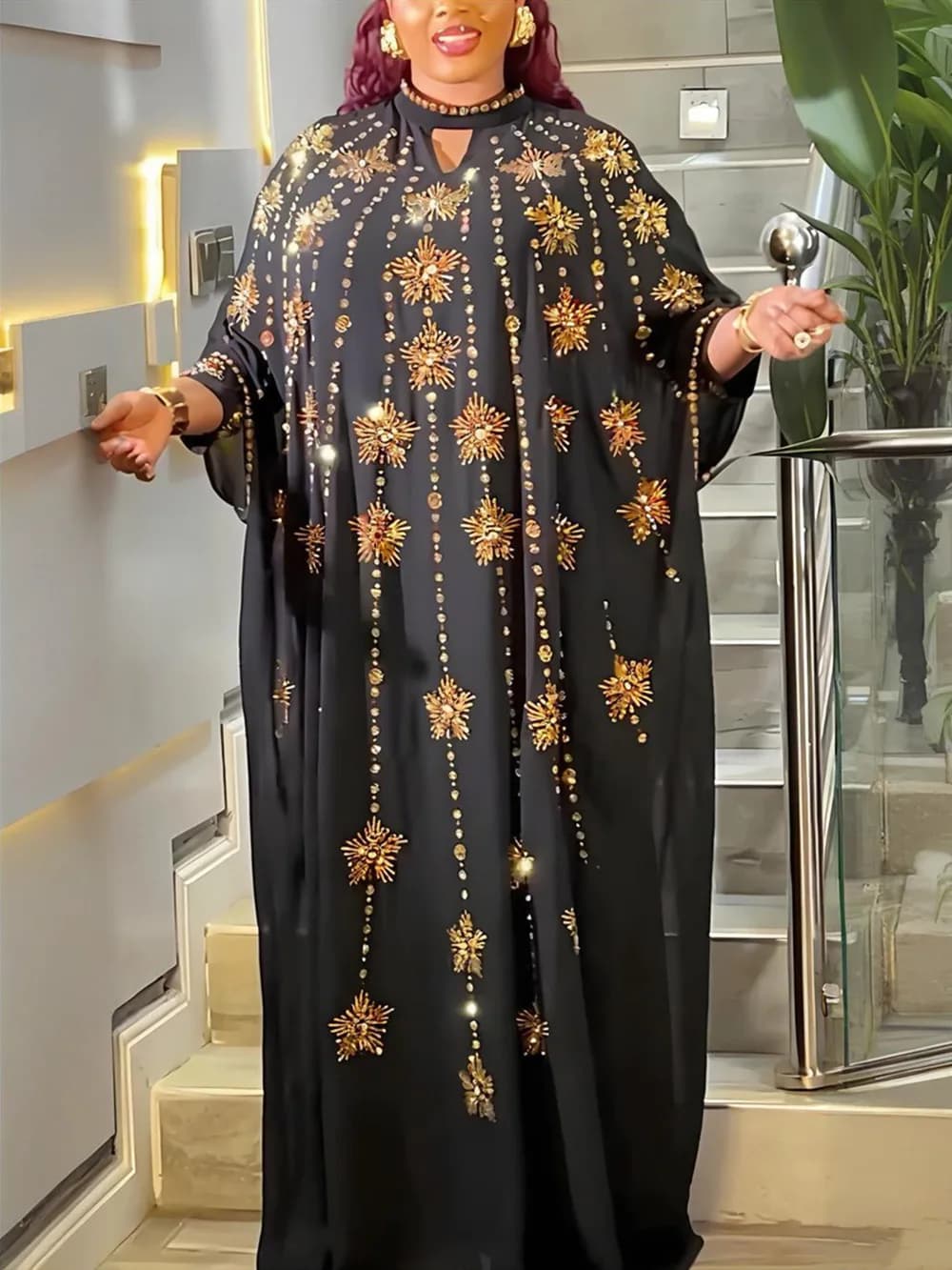 Abaya per Donne, Moda Musulmana Africana di Dubai, Caftano Marocchino, Abiti da Sera, Vestito in Chiffon, Djellaba Femminile