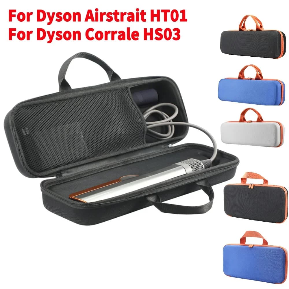 Portable travel bag, waterproof protective case, scratch-resistant, with mesh bag for Dyson Airstrait/Corrale hair plate