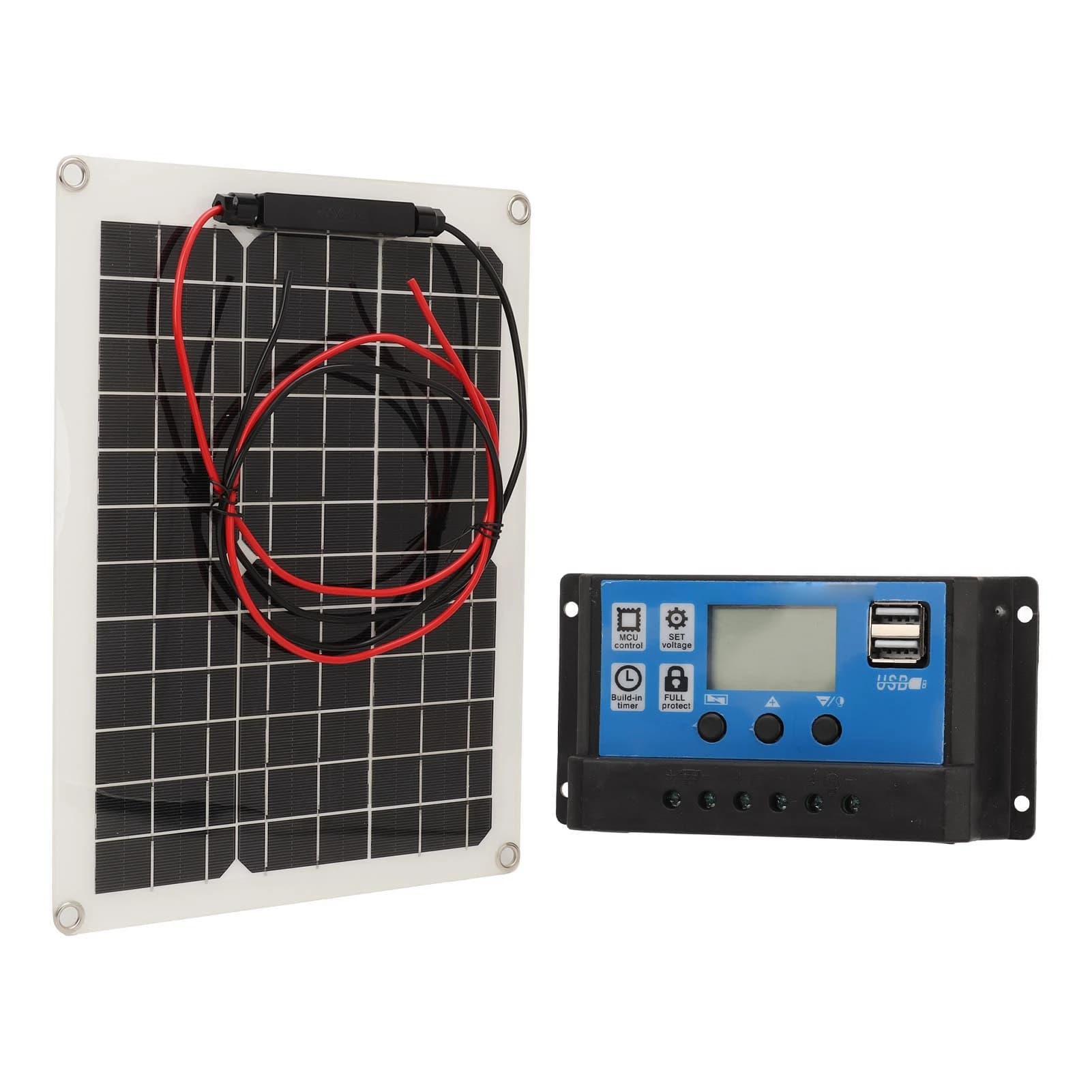 Portable 15W Solar Panel Kit DC 12V 24V 50A IP67 Waterproof High Efficiency Solar Panel And Solar Charger Controller for RV