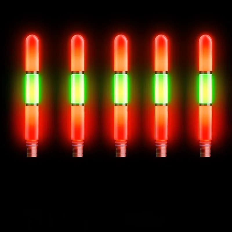 5pcs/Lot Electric Fishing Floats Upper Parts Rock Fishing Night Light Luminous Bobbers Accessories Outdoor Sport