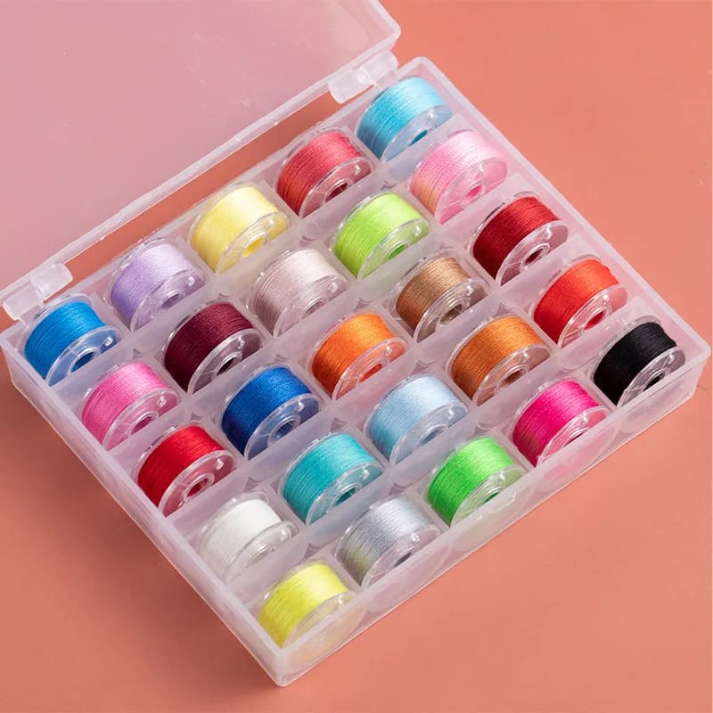 Set di 1 Scatola Bobine per Macchina da Cucire, Bobine Multicolore, Rocchetti per Macchina da Cucire, Accessori per Cucito 2*1cm
