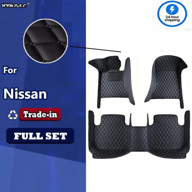 Car mats for Nissan Pathfinder Altima Rogue Note Navara Tiida Leaf Versa Car interior mats complete accessories